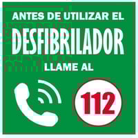 Adhesivo llamada al 112